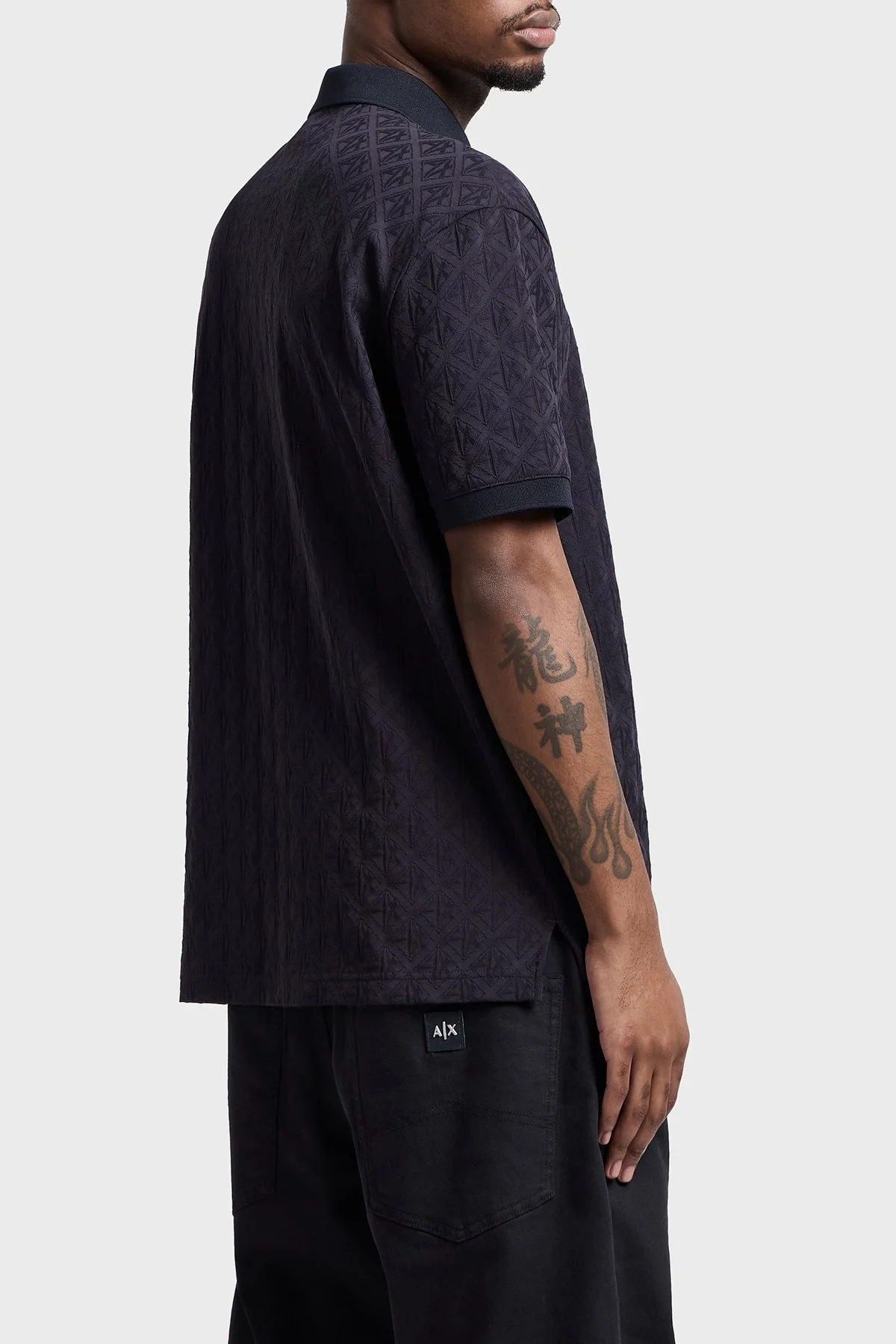 Armani Exchange Logolu Pamuklu Regular Fit Düğmeli Erkek Polo Yaka T Shirt XM000219 AF10337 UB101 LACİVERT - 7