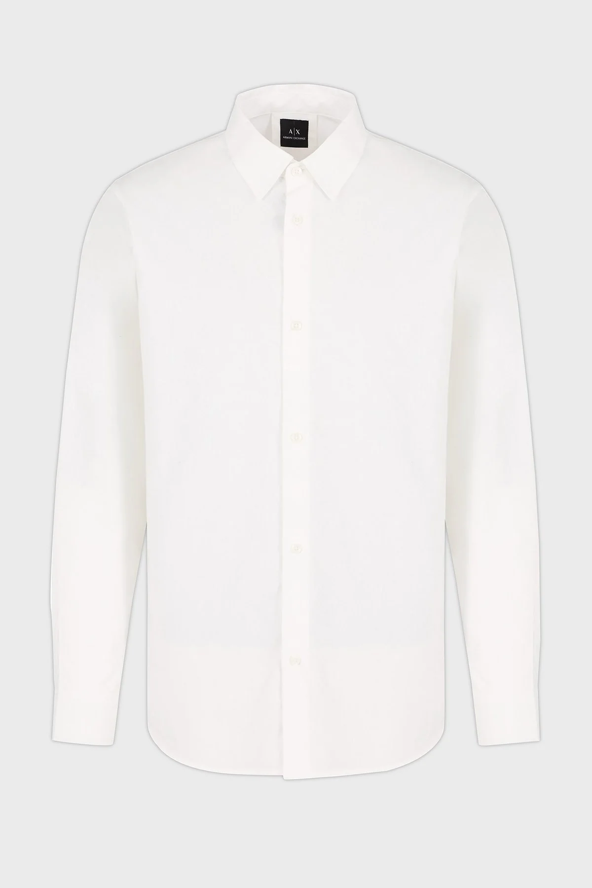 Armani Exchange Kabartmalı Logo Baskılı Pamuklu Regular Fit Kent Yaka Erkek Gömlek XM000197 AF12179 U0009 BEYAZ - 10