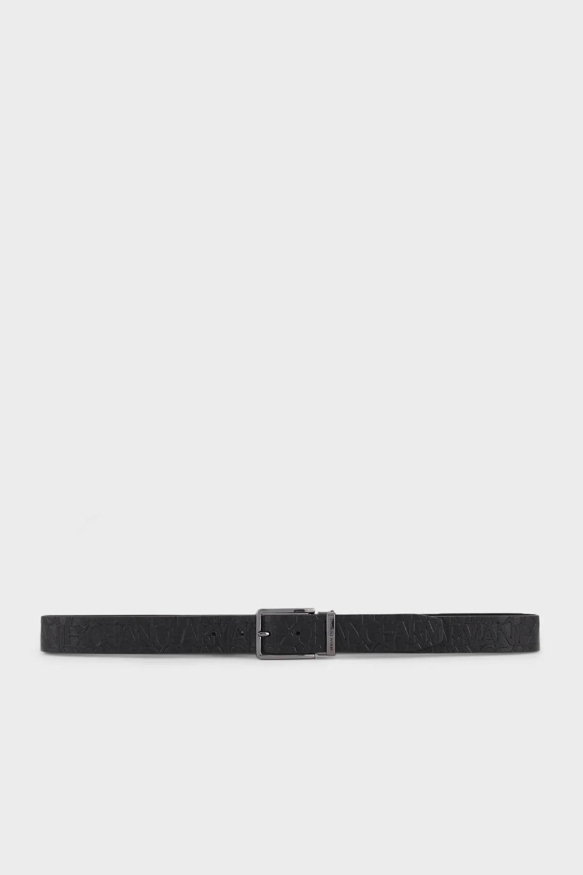 Armani Exchange Kabartmalı Logo Desenli Erkek Kemer 951366 CC838 00020 SİYAH - 3