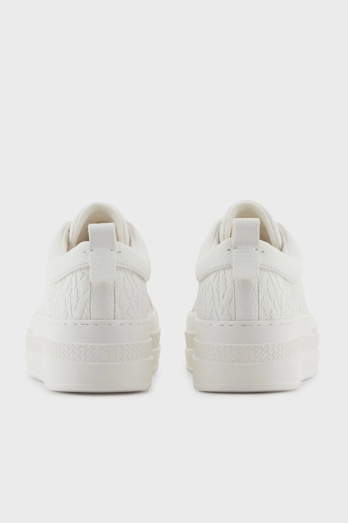 Armani Exchange Kabartmalı Logolu Platform Taban Sneaker Bayan Ayakkabı XW001630 AF17351 U0011 BEYAZ - 5