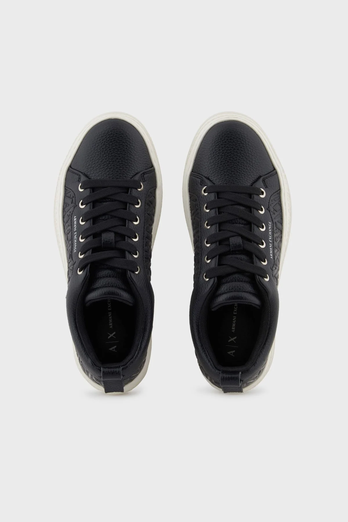 Armani Exchange Kabartmalı Logolu Platform Taban Sneaker Bayan Ayakkabı XW001630 AF17351 UC001 SİYAH - 3