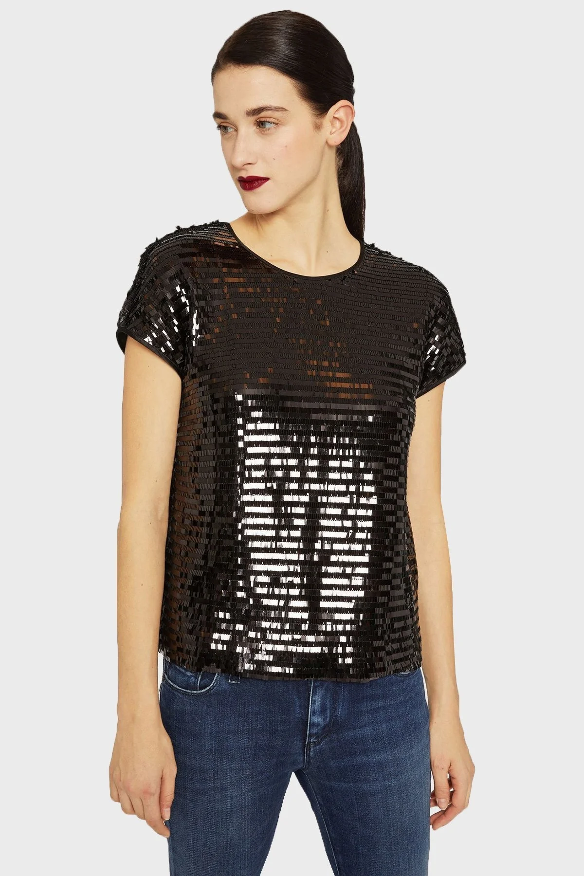 ARMANI EXCHANGE Bayan Bluz 6ZYH16 YNFNZ 1200 SİYAH - 1