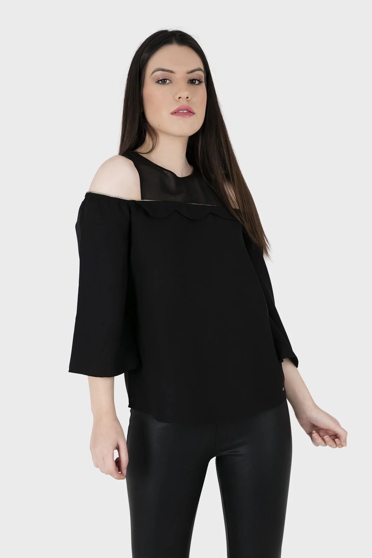 ARMANI EXCHANGE Bayan Bluz 6ZYH21 YN34Z 1200 SİYAH - 1