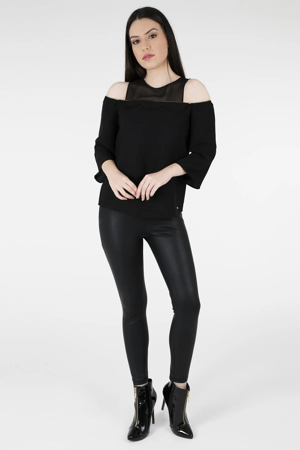 ARMANI EXCHANGE Bayan Bluz 6ZYH21 YN34Z 1200 SİYAH - 4