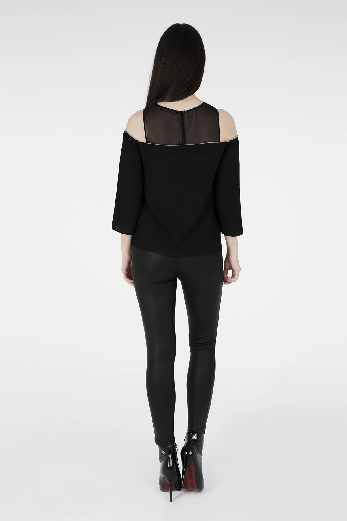 ARMANI EXCHANGE Bayan Bluz 6ZYH21 YN34Z 1200 SİYAH - 5