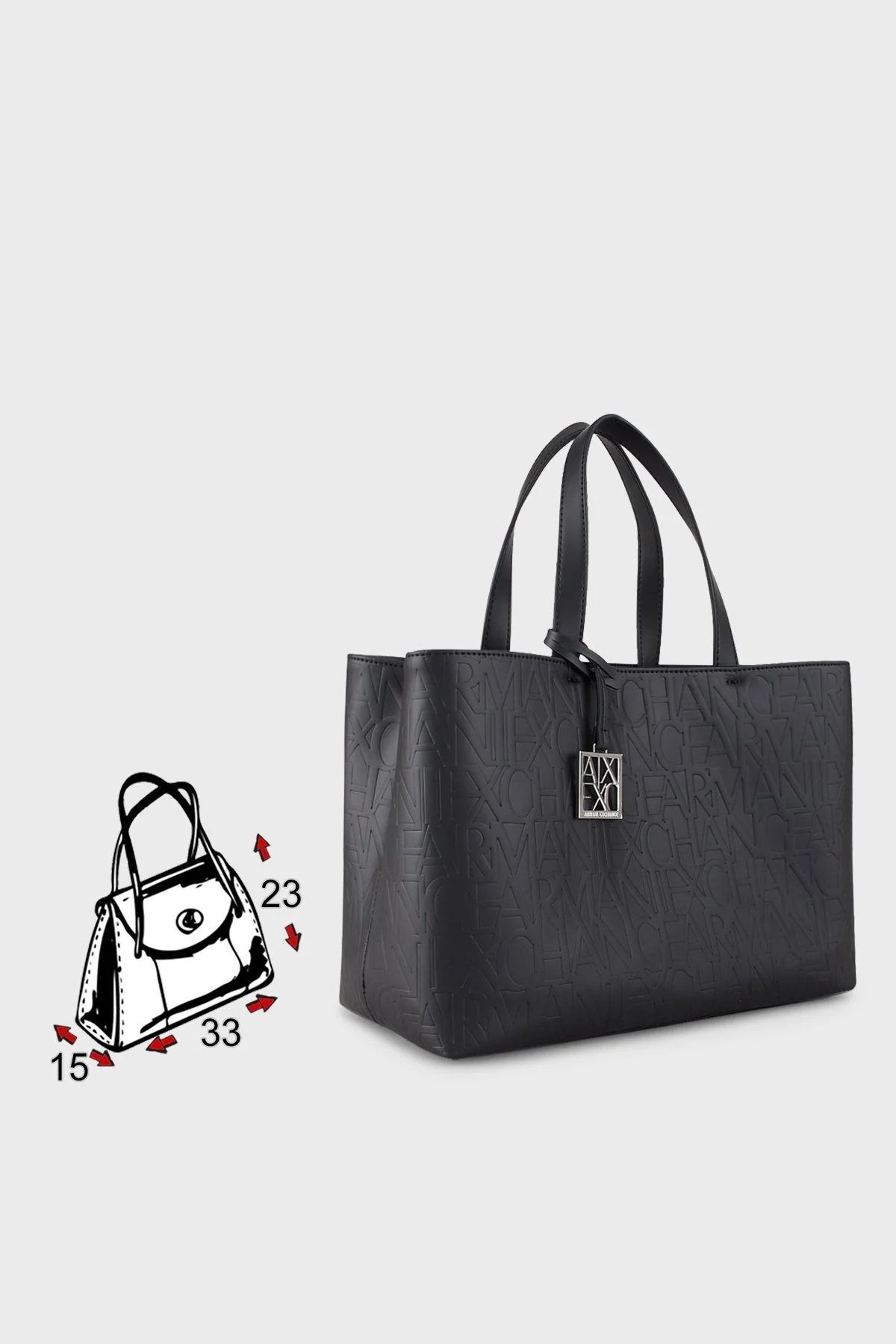 Armani Exchange Marka Logolu Omuz Bayan Çanta 942646 CC793 00020 SİYAH - 6