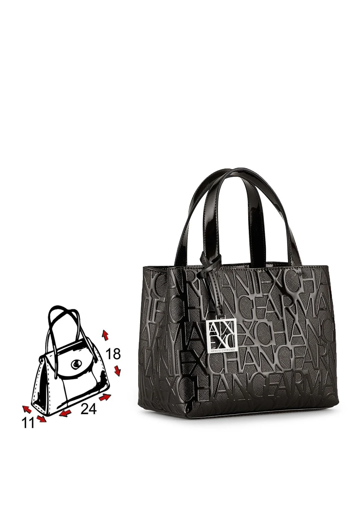 Armani Exchange Çıkarılabilir Uzatma Askılı Bayan Çanta 942647 CC794 00020 SİYAH - 7