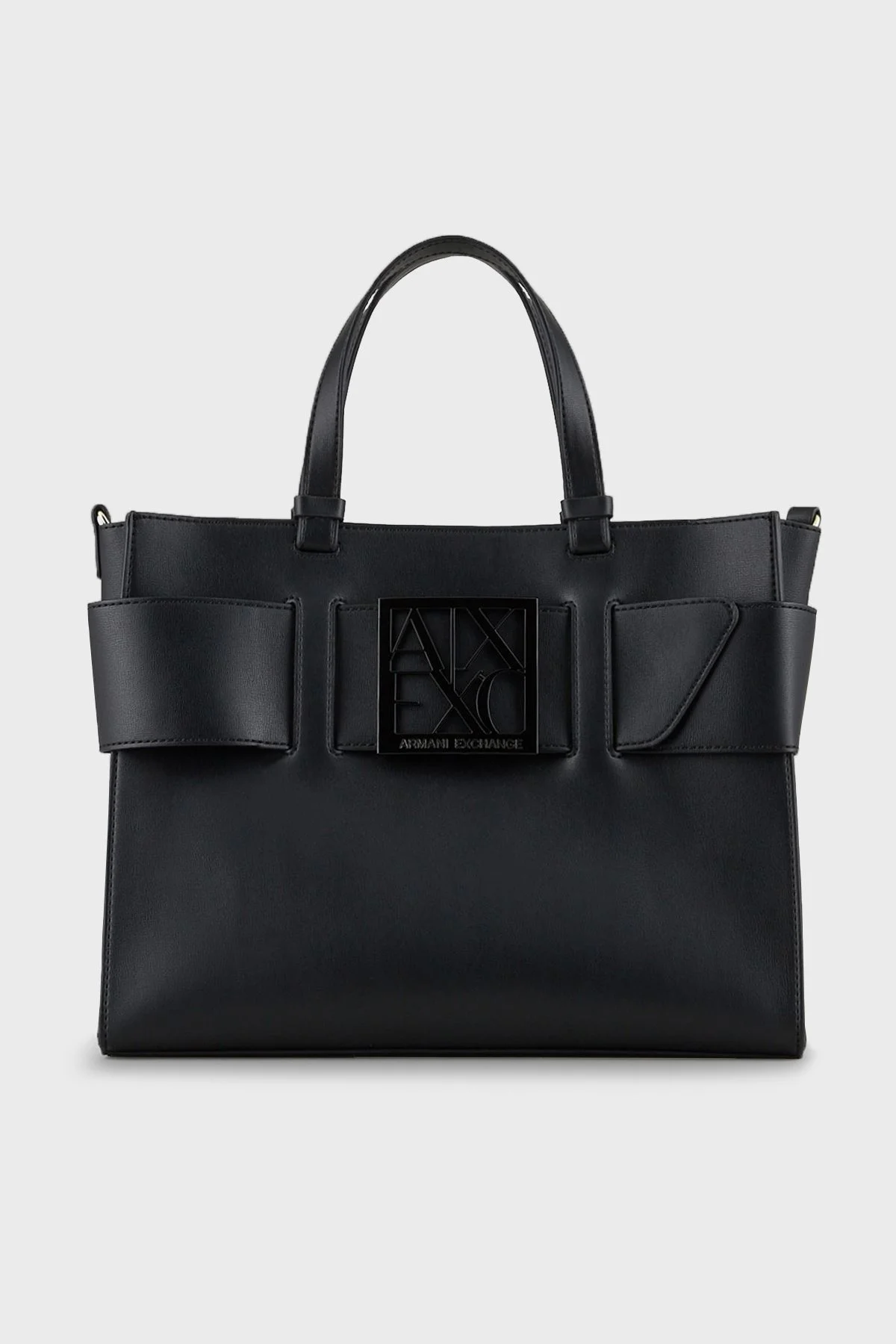 Armani Exchange Marka Logolu Çıkarılabilir Askılı Omuz Bayan Çanta 942689 0A874 00020 SİYAH - 7