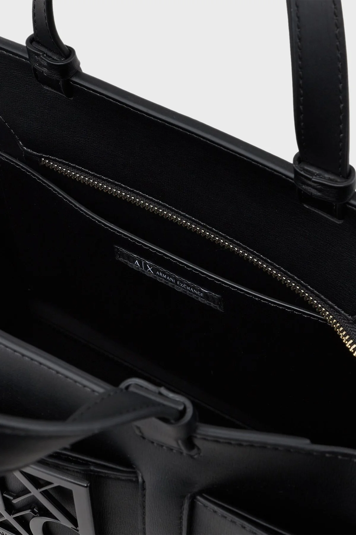 Armani Exchange Marka Logolu Çıkarılabilir Askılı Omuz Kadın Çanta 942689 0A874 00020 Siyah - 5
