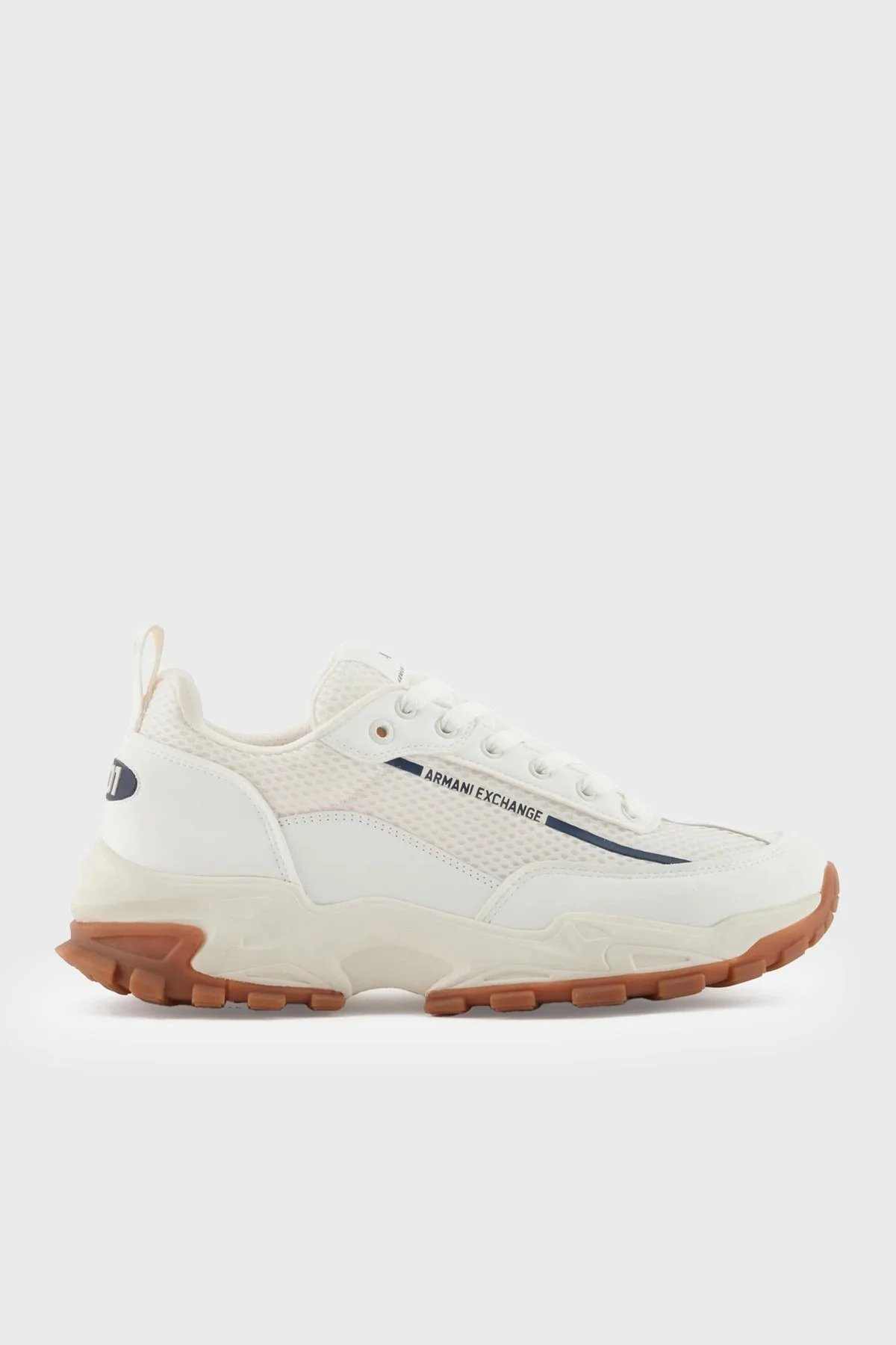 Armani Exchange Kalın Tabanlı Logolu Sneaker Erkek Ayakkabı XUX194 XV793 N481 BEYAZ-LACİVERT - 1