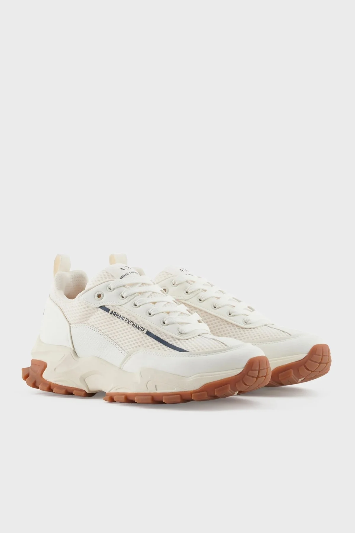 Armani Exchange Kalın Tabanlı Logolu Sneaker Erkek Ayakkabı XUX194 XV793 N481 BEYAZ-LACİVERT - 8