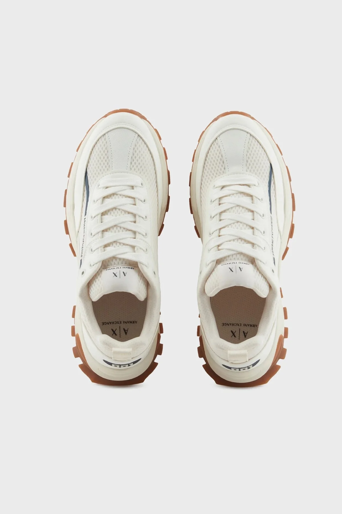 Armani Exchange Kalın Tabanlı Logolu Sneaker Erkek Ayakkabı XUX194 XV793 N481 BEYAZ-LACİVERT - 15