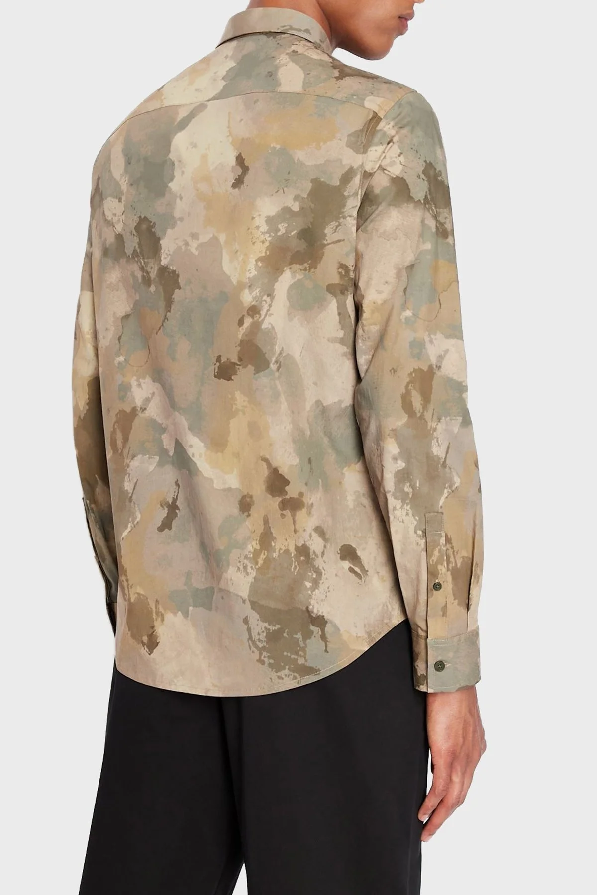 Armani Exchange Kamuflaj Desenli Regular Fit Pamuklu Erkek Gömlek 6LZC68 ZNRYZ 2812 HAKİ-KAMUFLAJ - 3