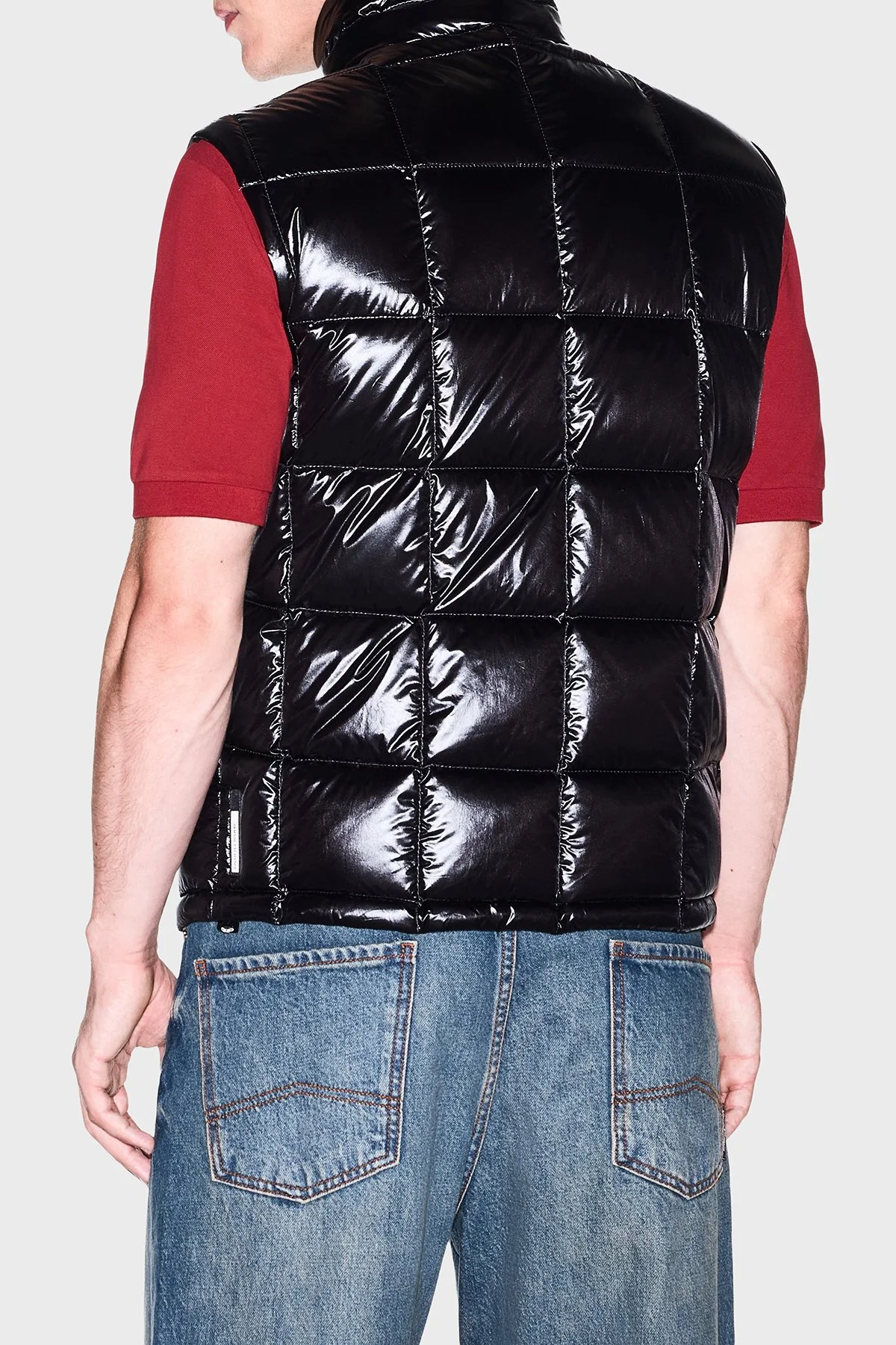 Armani Exchange Kapitoneli Regular Fit Dik Yaka Erkek Yelek XM003475 AF23755 UC001 Siyah - 3