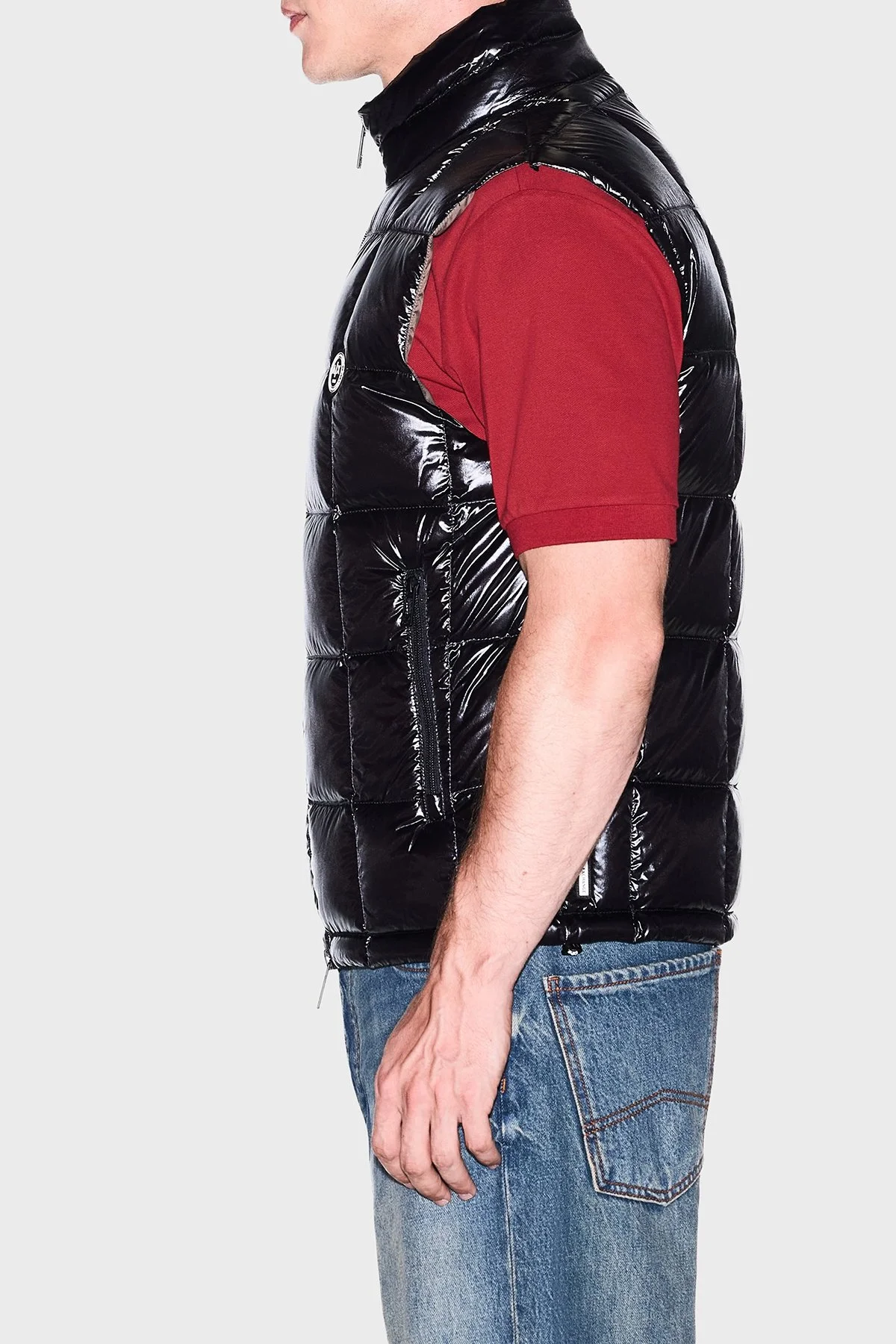 Armani Exchange Kapitoneli Regular Fit Dik Yaka Erkek Yelek XM003475 AF23755 UC001 Siyah - 5