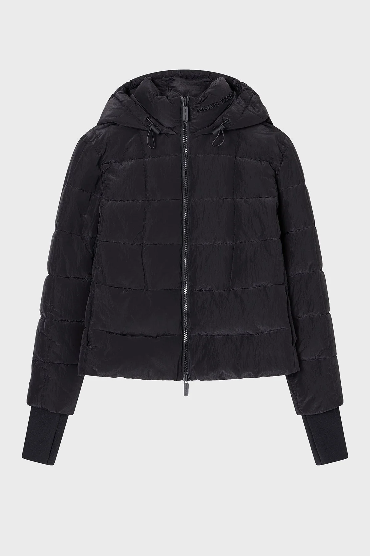 Armani Exchange Kapitoneli Regular Fit Kapüşonlu Bayan Mont XW000650 AF16207 UC001 SİYAH - 5