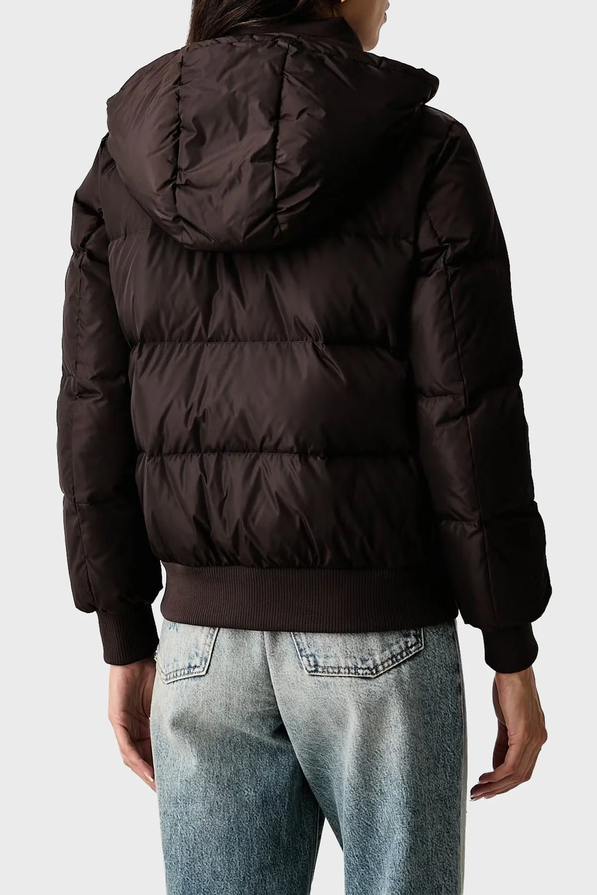 Armani Exchange Kapitoneli Regular Fit Kapüşonlu Yaka Kadın Mont XW000228 AF12286 U6032 Kahve - 3