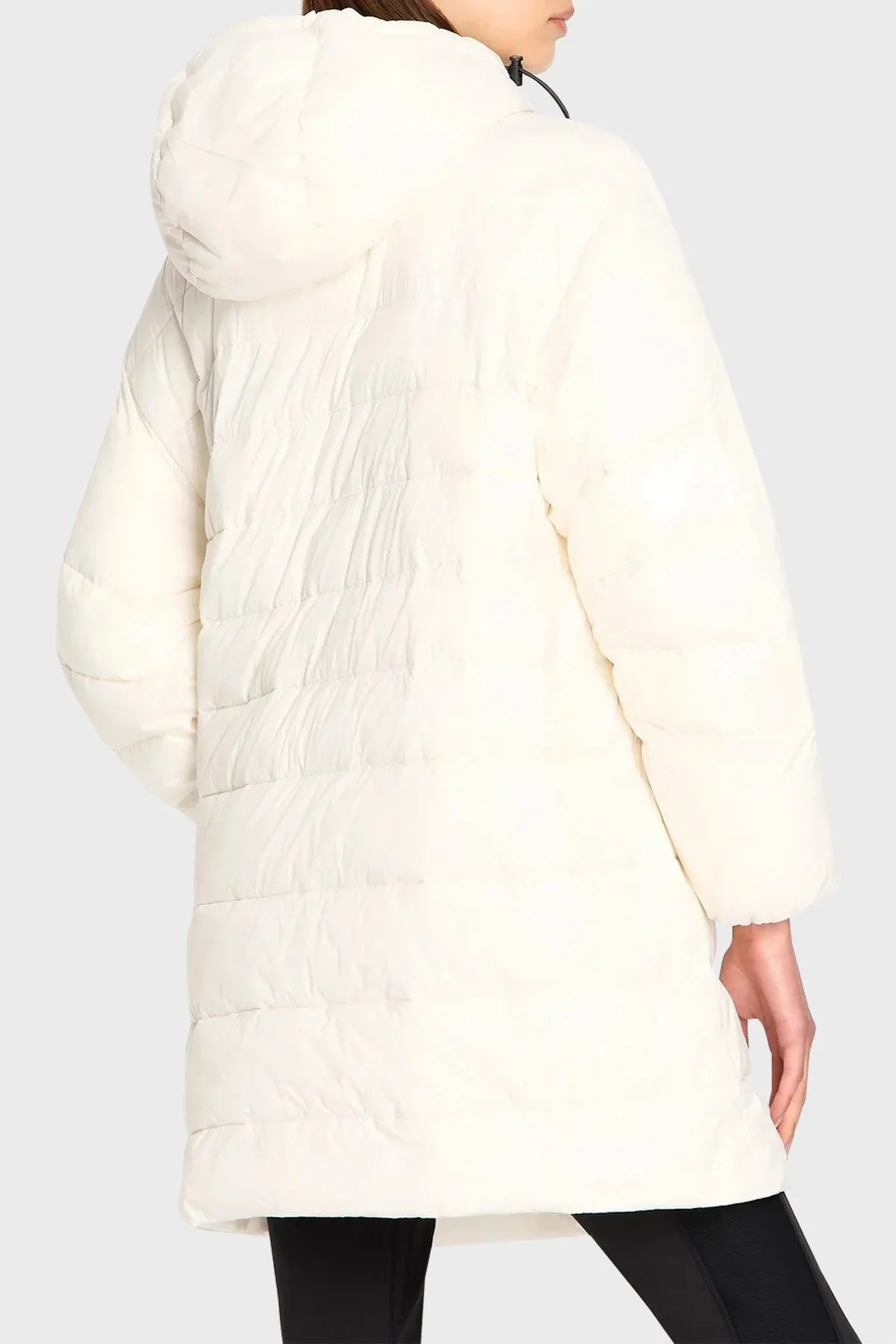 Armani Exchange Kapüşonlu Çift Yönlü Fermuarlı Regular Fit Şişme Uzun Bayan Mont 6RYK19 YN4MZ 1130 EKRU - 3