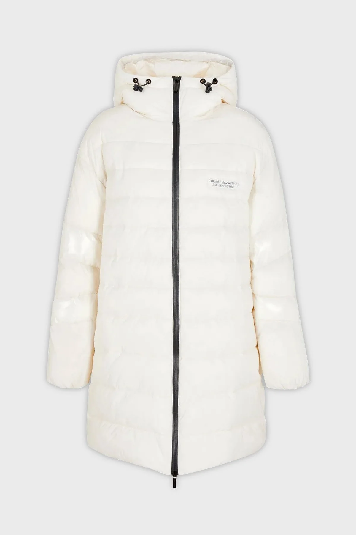 Armani Exchange Kapüşonlu Çift Yönlü Fermuarlı Regular Fit Şişme Uzun Bayan Mont 6RYK19 YN4MZ 1130 EKRU - 4