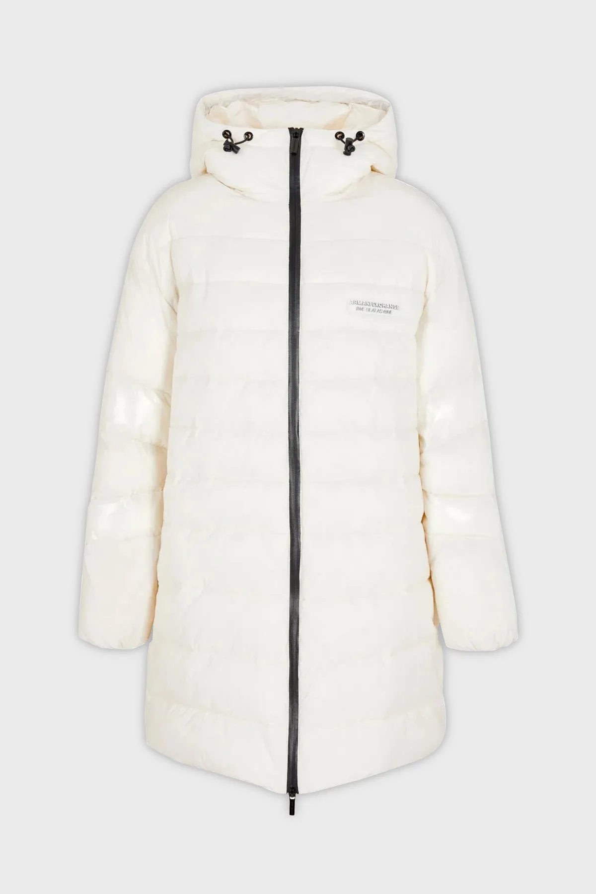 Armani Exchange Kapüşonlu Çift Yönlü Fermuarlı Regular Fit Şişme Uzun Kadın Mont 6RYK19 YN4MZ 1130 EKRU - 4