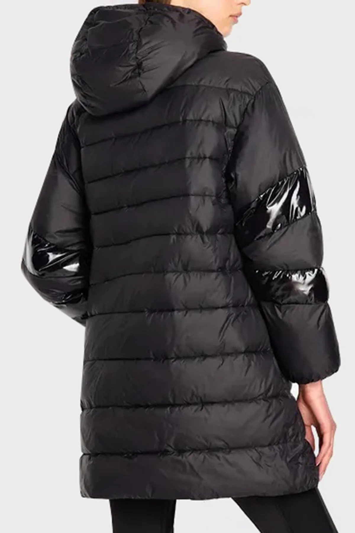 Armani Exchange Kapüşonlu Çift Yönlü Fermuarlı Regular Fit Şişme Kadın Kaban 6RYK19 YN4MZ 1200 SİYAH - 3