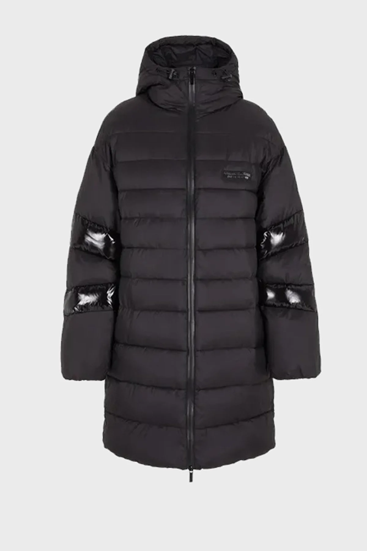 Armani Exchange Kapüşonlu Çift Yönlü Fermuarlı Regular Fit Şişme Kadın Kaban 6RYK19 YN4MZ 1200 SİYAH - 5