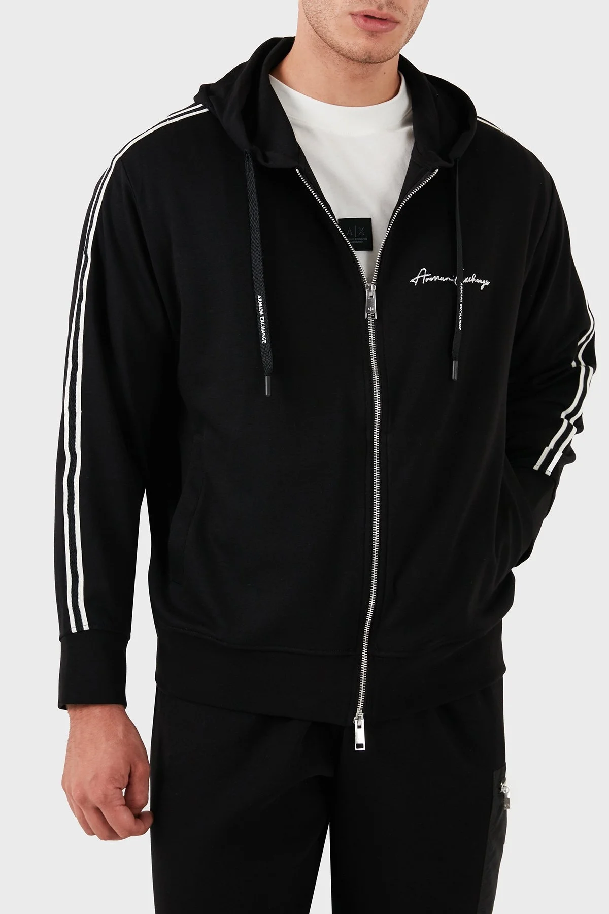 Armani Exchange Kapüşonlu Mikro Streç Erkek Sweat 8NZMSH Z9N1Z 1200 SİYAH - 2
