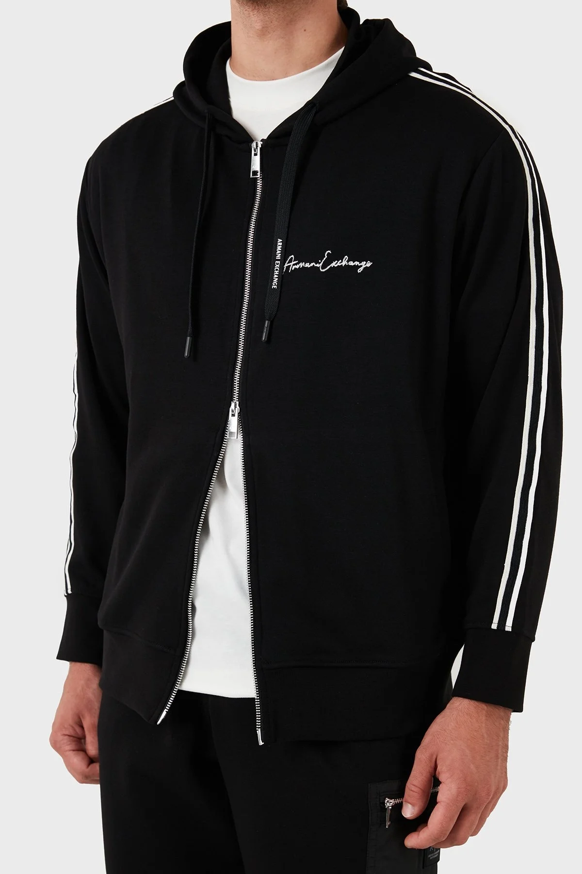 Armani Exchange Kapüşonlu Mikro Streç Erkek Sweat 8NZMSH Z9N1Z 1200 SİYAH - 5