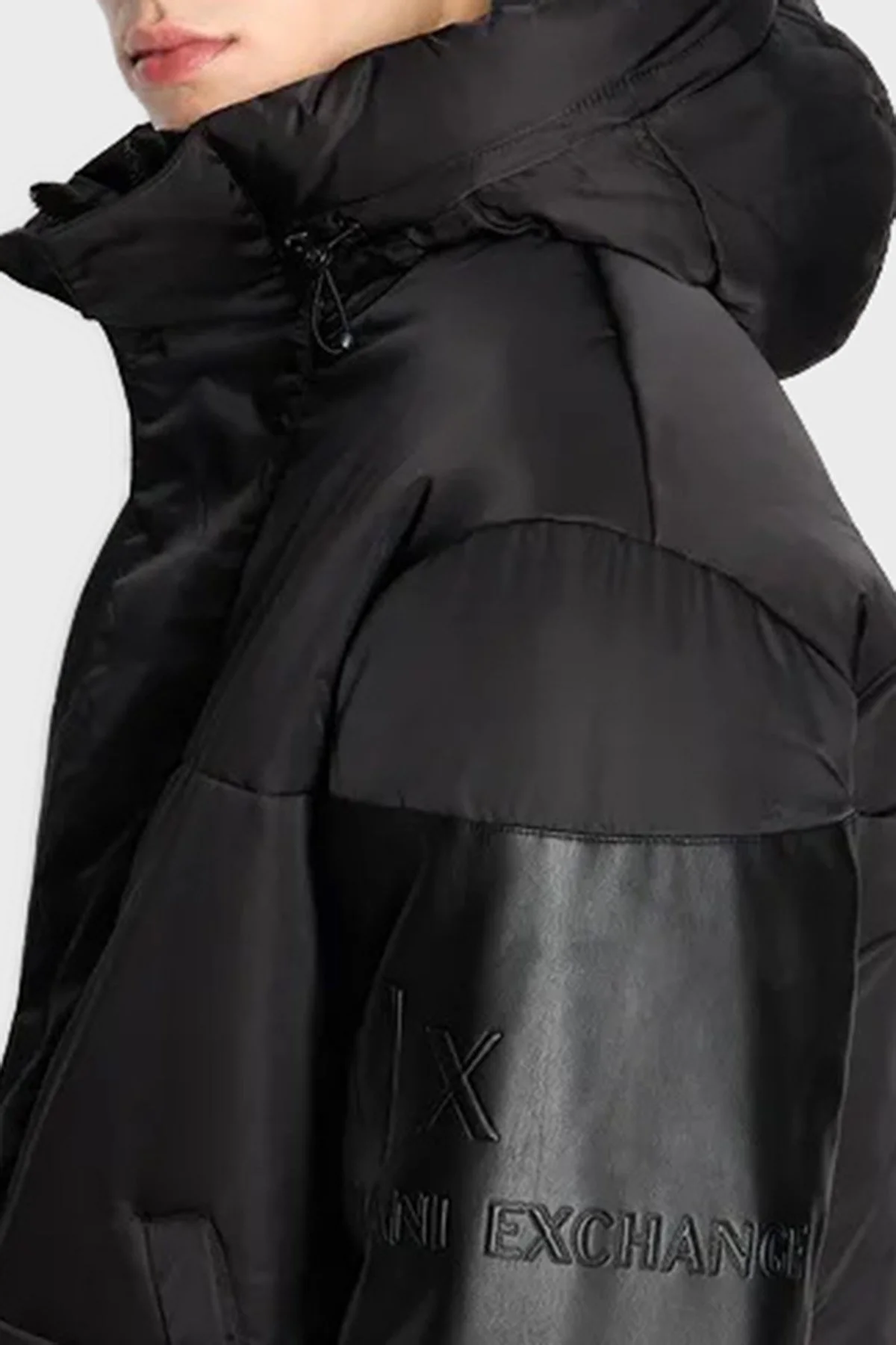 Armani Exchange Kapüşonlu Regular Fit Şişme Erkek Mont 6RZB13 ZNJ7Z 1200 SİYAH - 5