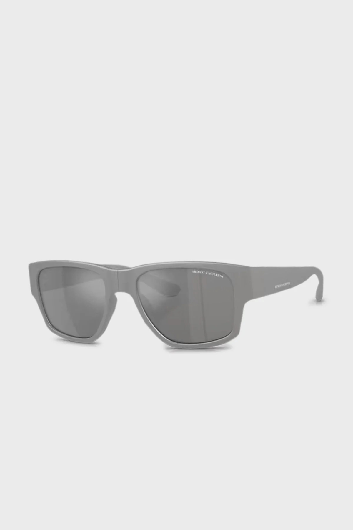 Armani Exchange Kare Aynalı Güneş Erkek Gözlük 0AX4141SU 81806G 56 Mat Gri-Gri Ayna Gümüş - 1