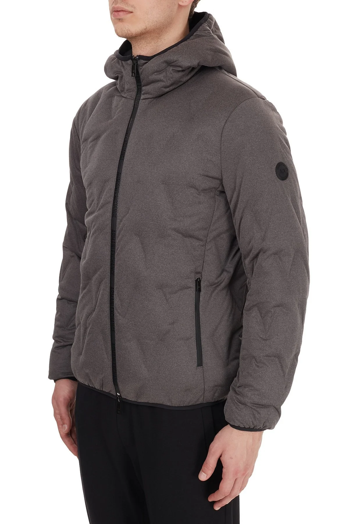 Armani Exchange Kaz Tüyü Dolgulu Kapüşonlu Erkek Mont 6HZB02 ZNHVZ 5942 GRİ - 3