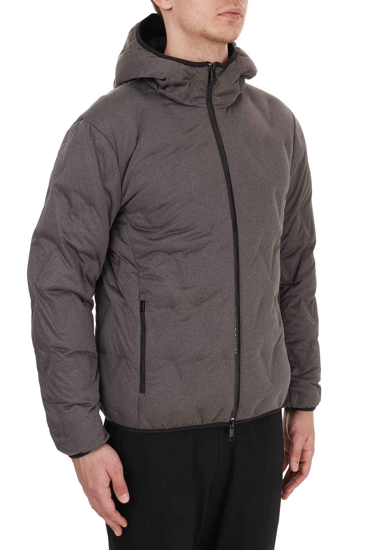 Armani Exchange Kaz Tüyü Dolgulu Kapüşonlu Erkek Mont 6HZB02 ZNHVZ 5942 GRİ - 4