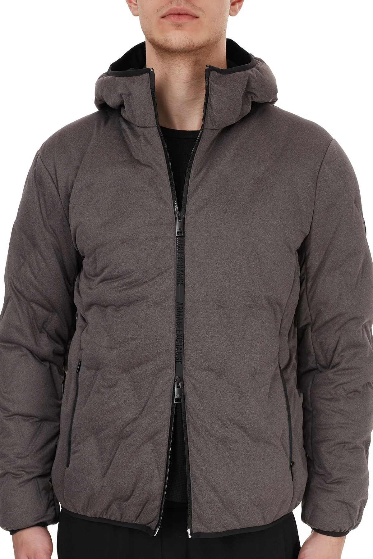Armani Exchange Kaz Tüyü Dolgulu Kapüşonlu Erkek Mont 6HZB02 ZNHVZ 5942 GRİ - 5