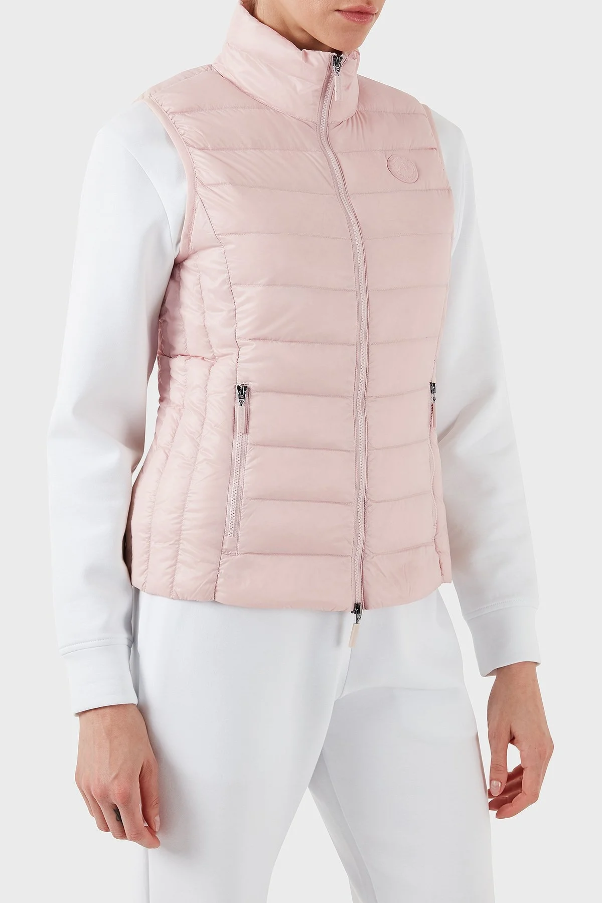 Armani Exchange Kaz Tüyü Dolgulu Slim Fit Dik Yaka Şişme Bayan Yelek 8NYQ01 YNM4Z 14BQ PUDRA - 6