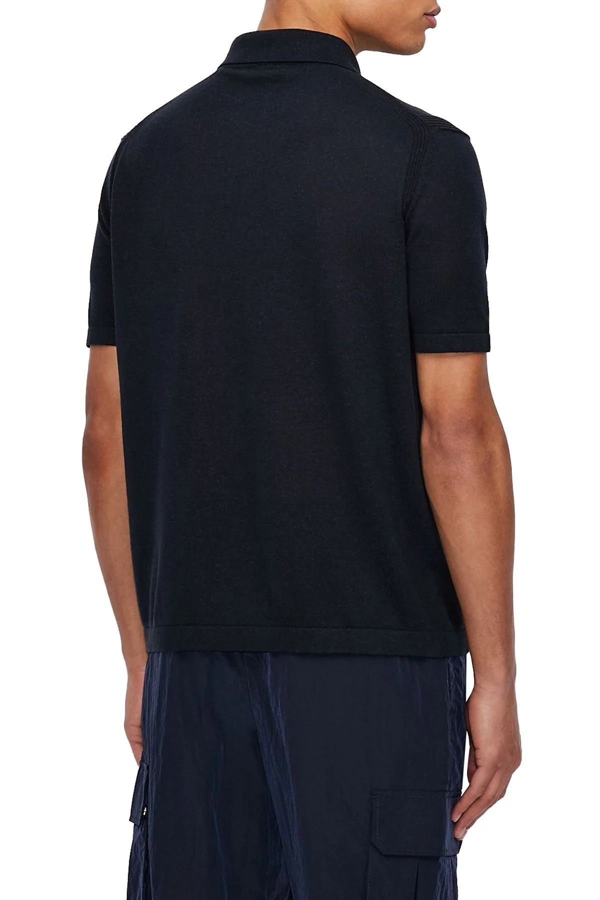 Armani Exchange Keten Karışımlı Regular Fit T Shirt Erkek Polo 3KZF1A ZMN3Z 1510 LACİVERT - 2