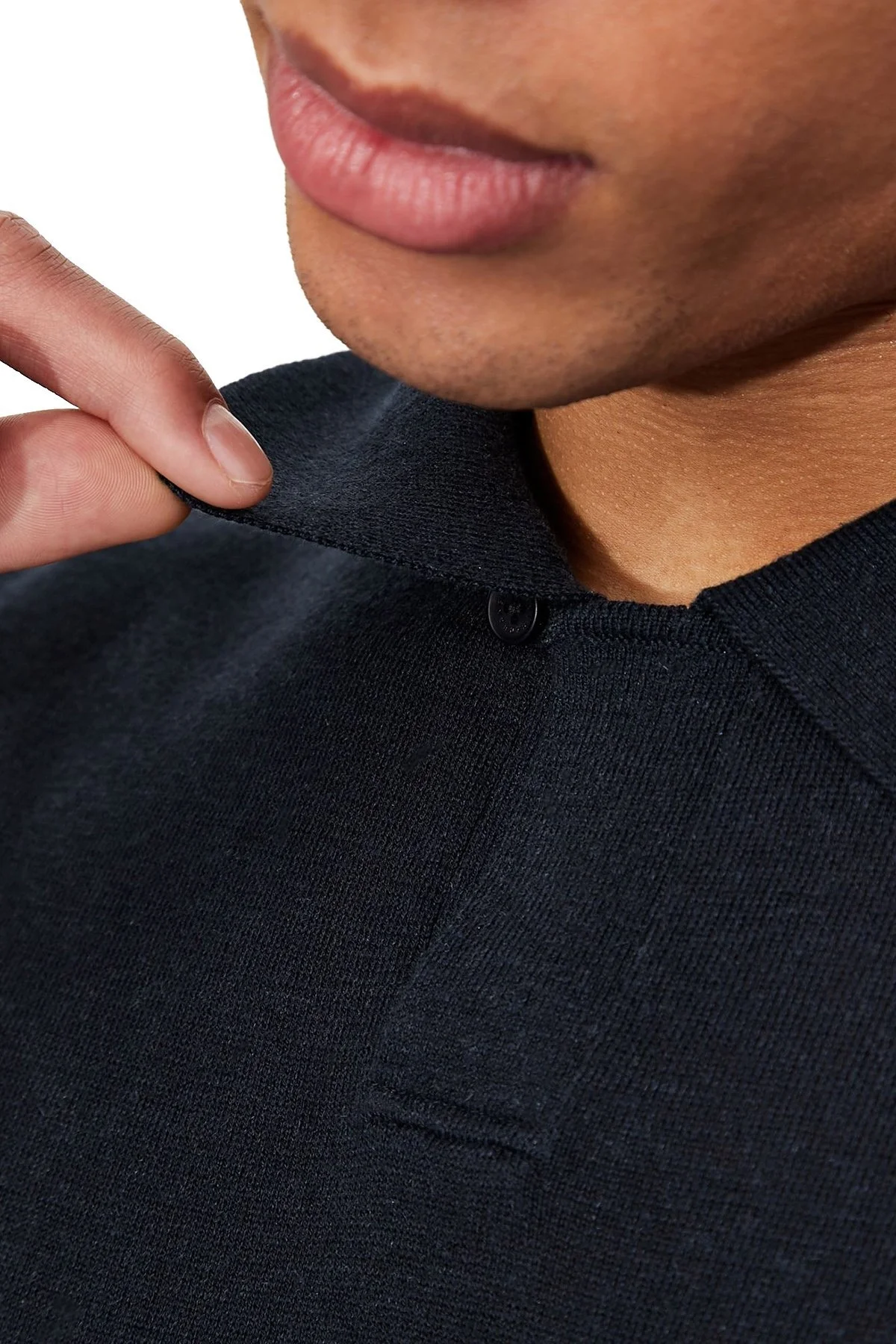 Armani Exchange Keten Karışımlı Regular Fit T Shirt Erkek Polo 3KZF1A ZMN3Z 1510 LACİVERT - 3