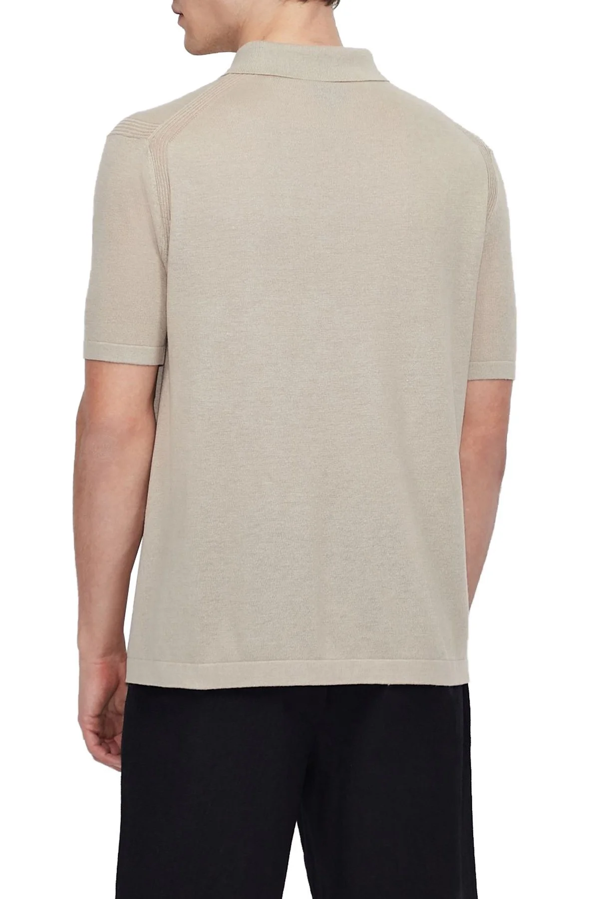 Armani Exchange Keten Karışımlı Regular Fit T Shirt Erkek Polo 3KZF1A ZMN3Z 1724 BEJ - 2