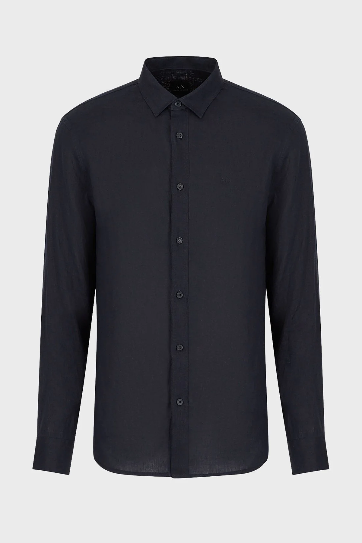 Armani Exchange Keten Regular Fit Erkek Gömlek 8NZC50 ZNCFZ 1510 LACİVERT - 5