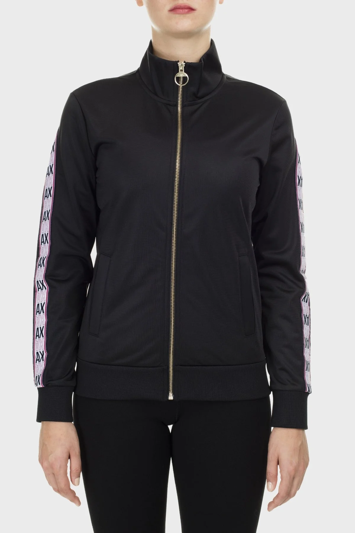 Armani Exchange Kontrast Logo Baskılı Regular Fit Bayan Sweat 6GYM86 YJ52Z 1200 SİYAH - 1