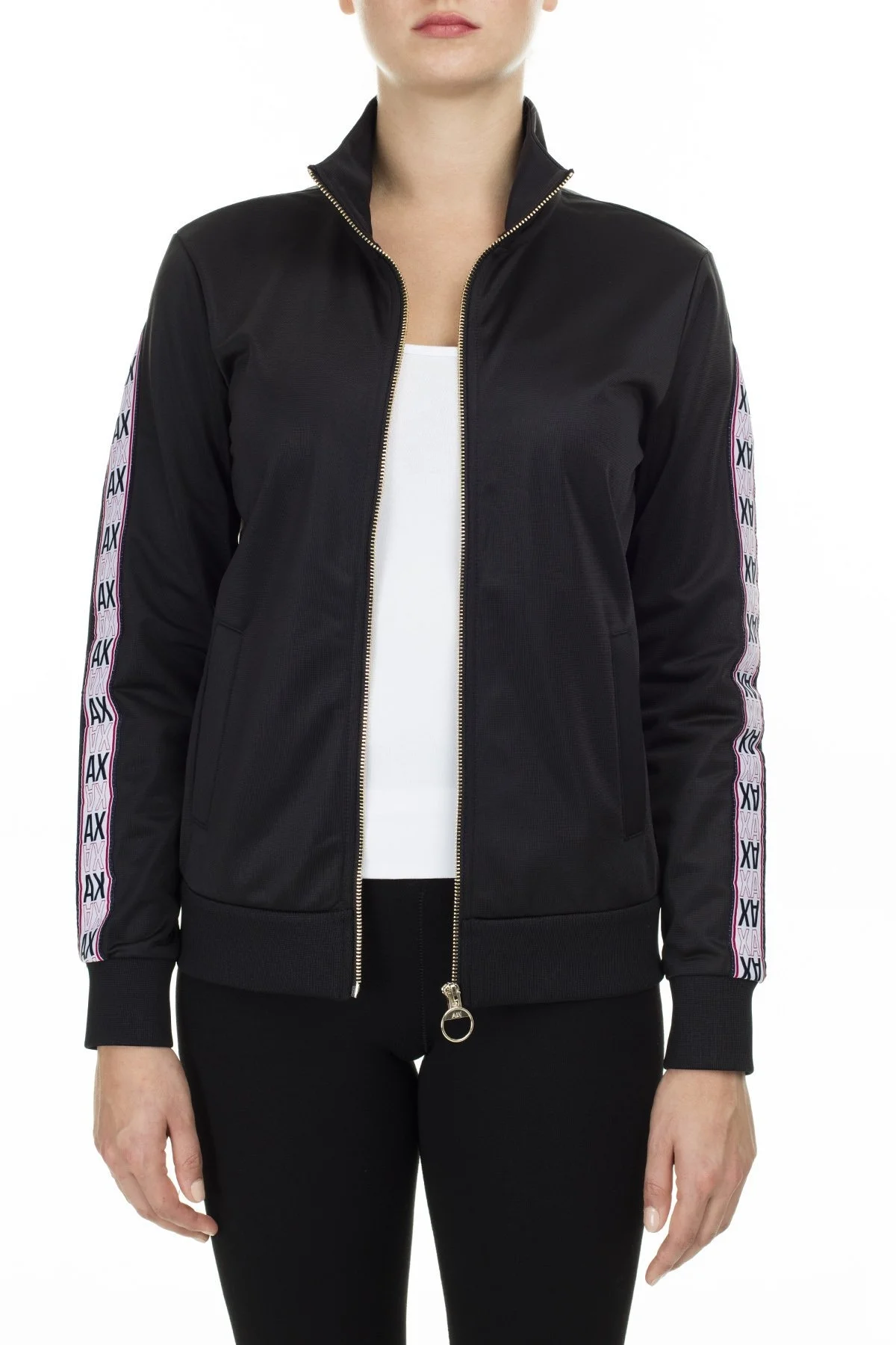 Armani Exchange Kontrast Logo Baskılı Regular Fit Bayan Sweat 6GYM86 YJ52Z 1200 SİYAH - 5