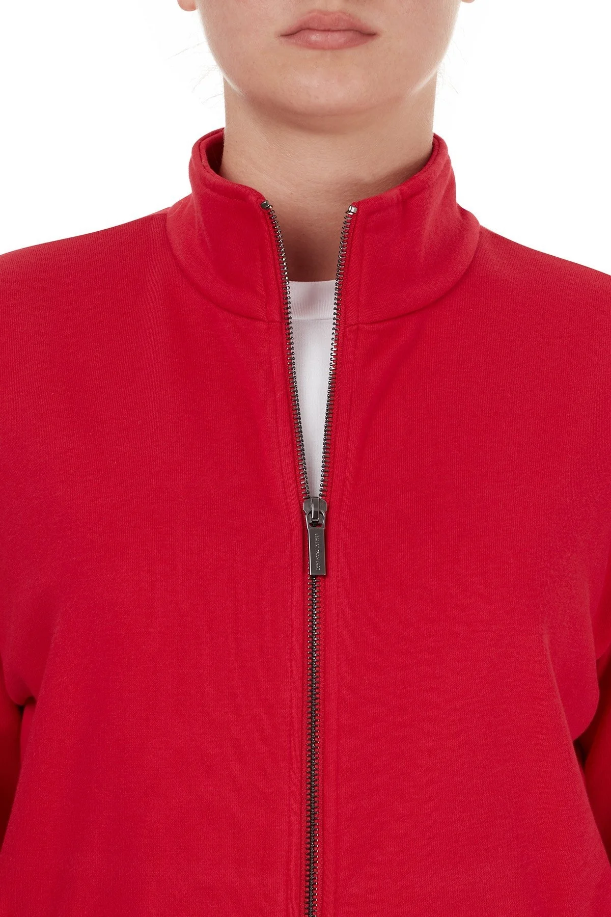 Armani Exchange Kontrast Logo Detaylı Dik Yaka Bayan Sweat 6HYM84 YJ2RZ 1469 KIRMIZI - 6