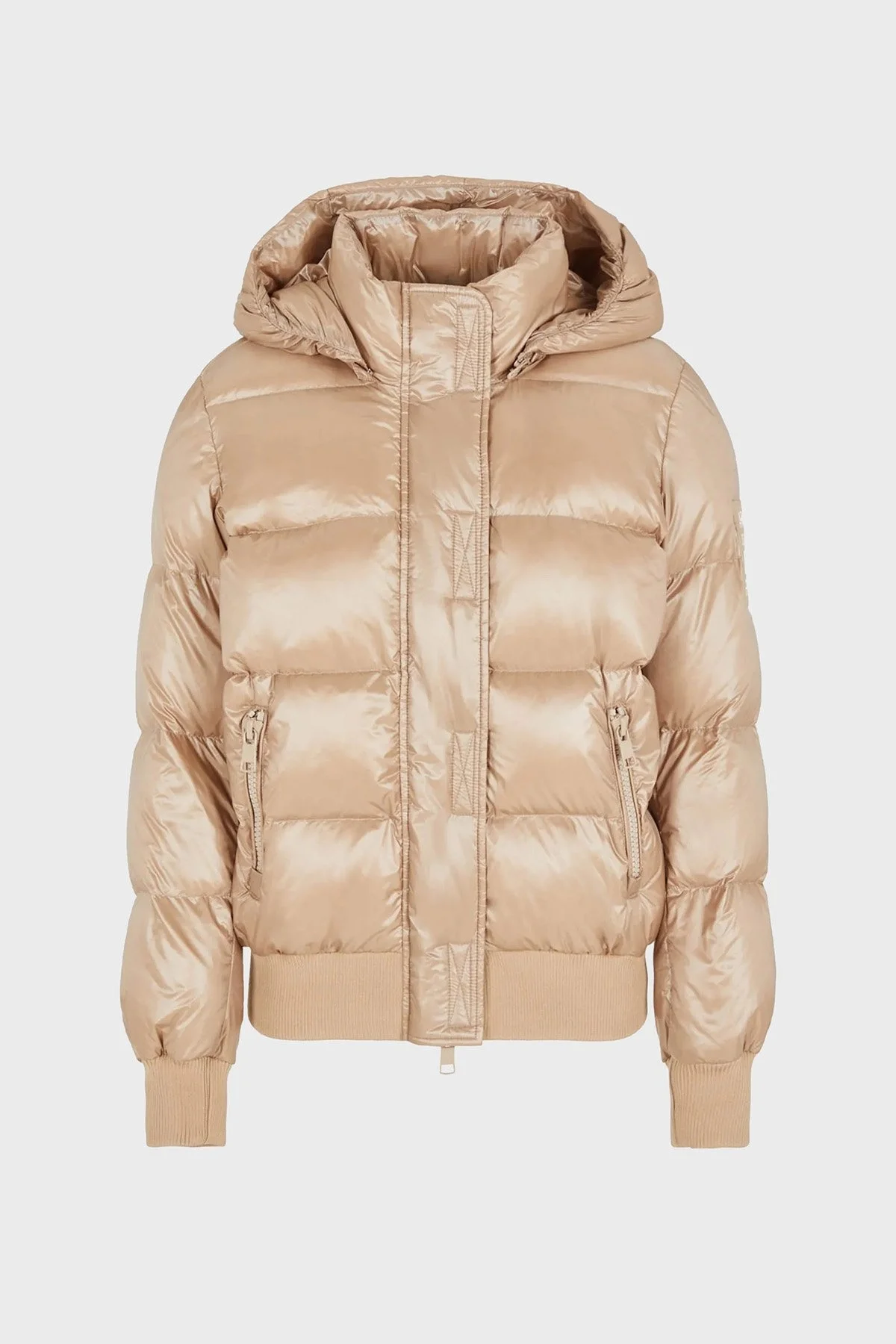 Armani Exchange Kuş Tüyü Dolgulu Çıkarılabilir Kapüşonlu Regular Fit Şişme Bayan Mont 8NYB40 YNYNZ 0748 SÜTLÜ KAHVE - 5