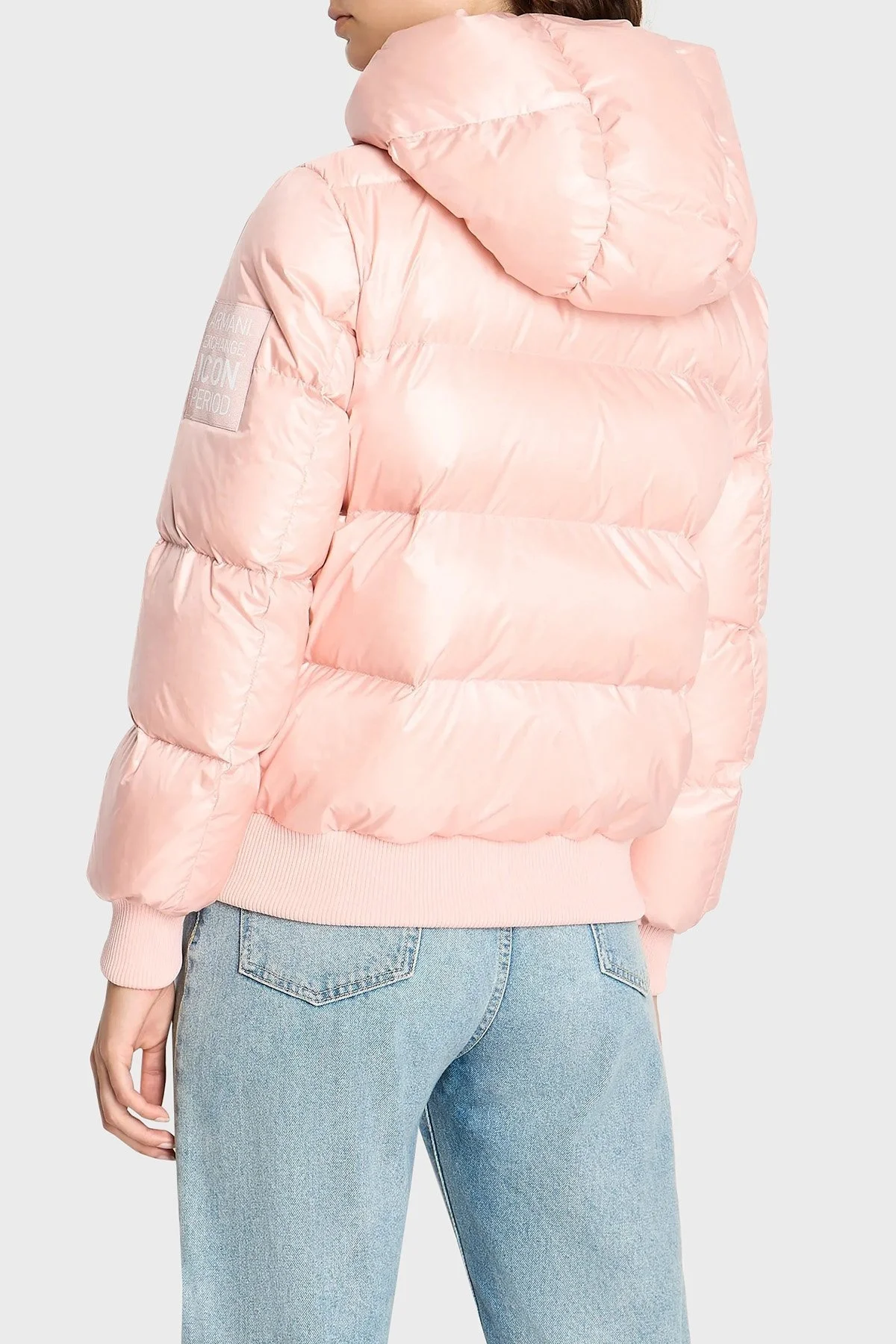 Armani Exchange Kuş Tüyü Dolgulu Çıkarılabilir Kapüşonlu Regular Fit Şişme Bayan Mont 8NYB40 YNYNZ 7415 PEMBE - 2