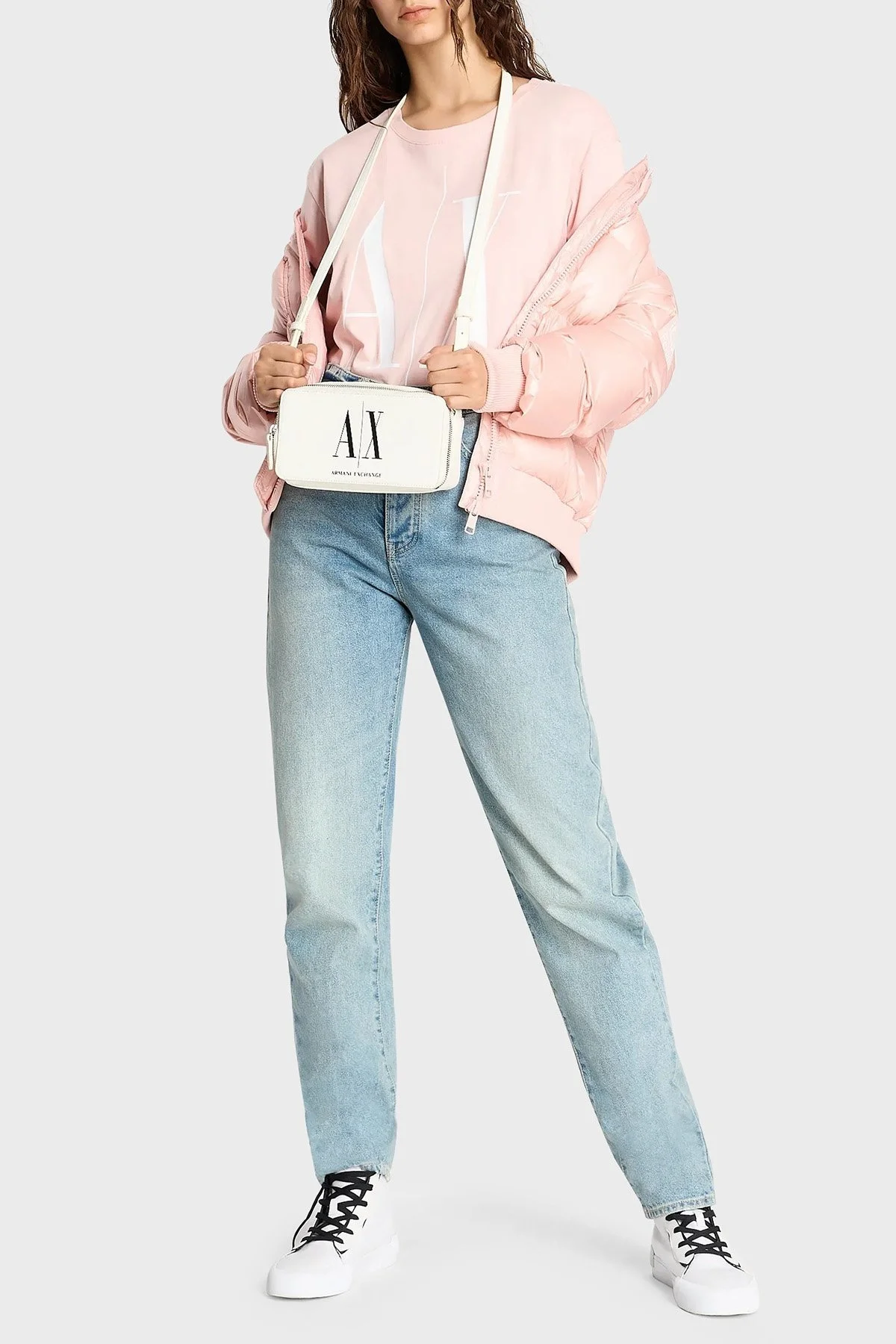 Armani Exchange Kuş Tüyü Dolgulu Çıkarılabilir Kapüşonlu Regular Fit Şişme Bayan Mont 8NYB40 YNYNZ 7415 PEMBE - 3