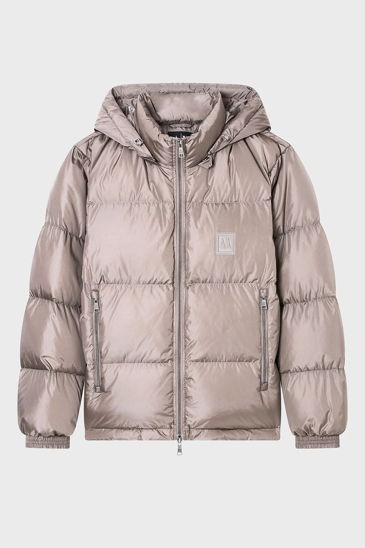 Armani Exchange Kuş Tüyü Dolgulu Çıkarılabilir Kapüşonlu Şişme Erkek Mont XM000348 AF12286 U6107 VİZON - 5