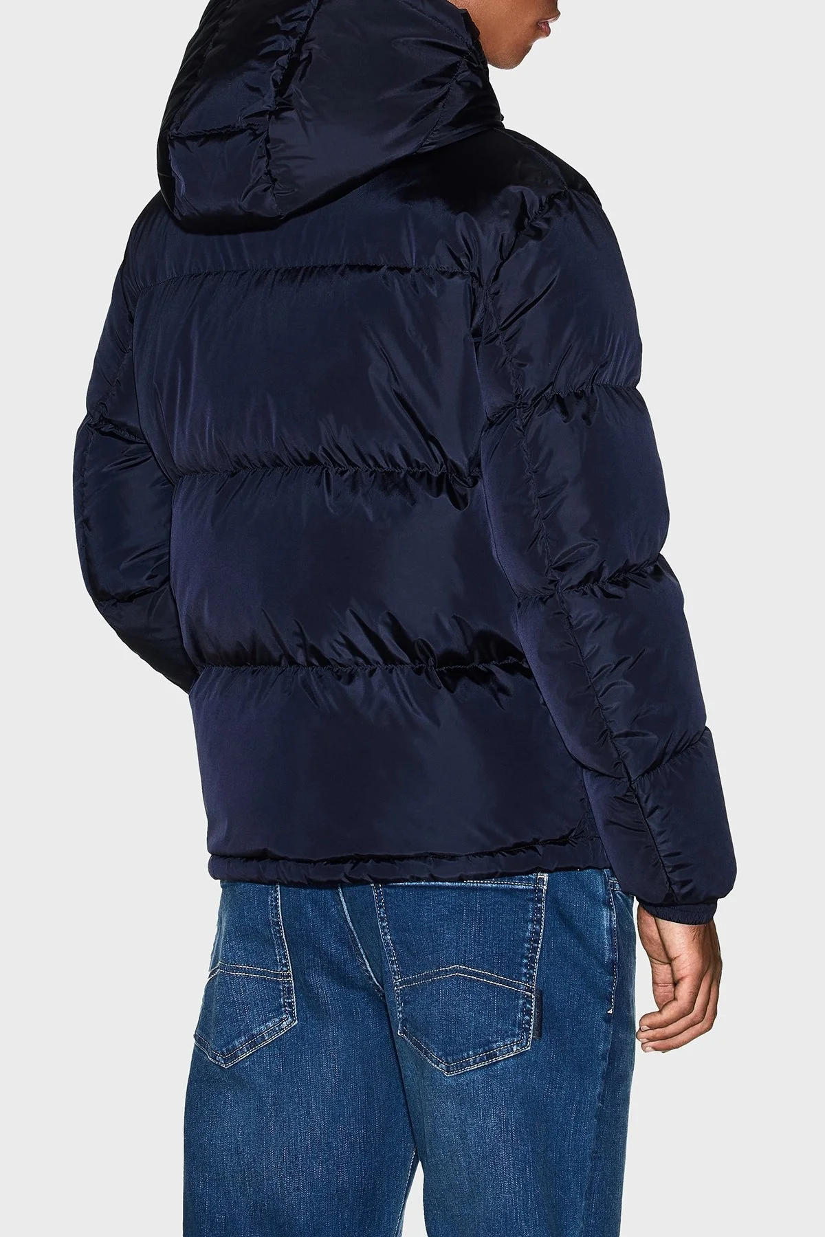Armani Exchange Kuş Tüyü Dolgulu Çıkarılabilir Kapüşonlu Şişme Erkek Mont XM000348 AF12286 UB101 LACİVERT - 3