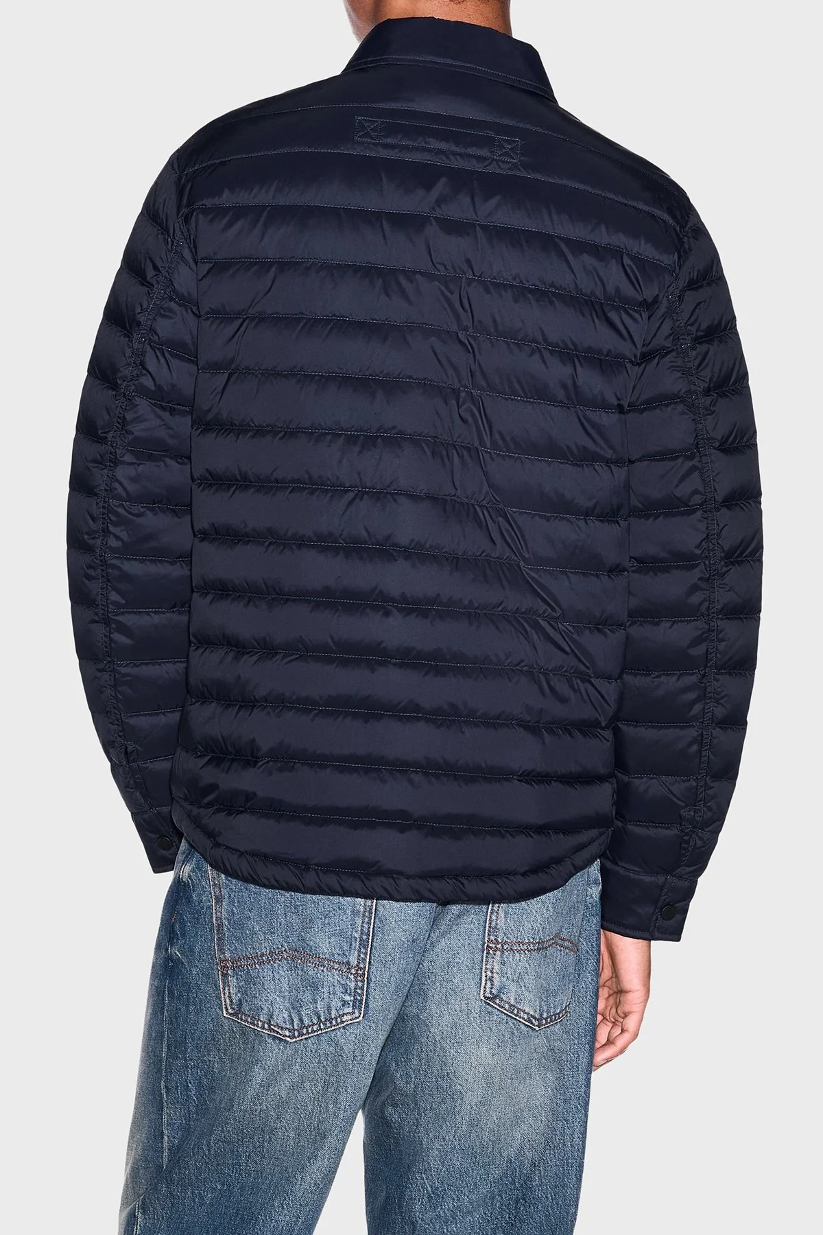 Armani Exchange Kuş Tüyü Dolgulu Klasik Yaka Kapitoneli Erkek Mont XM003317 AF16927 UB101 Lacivert - 3