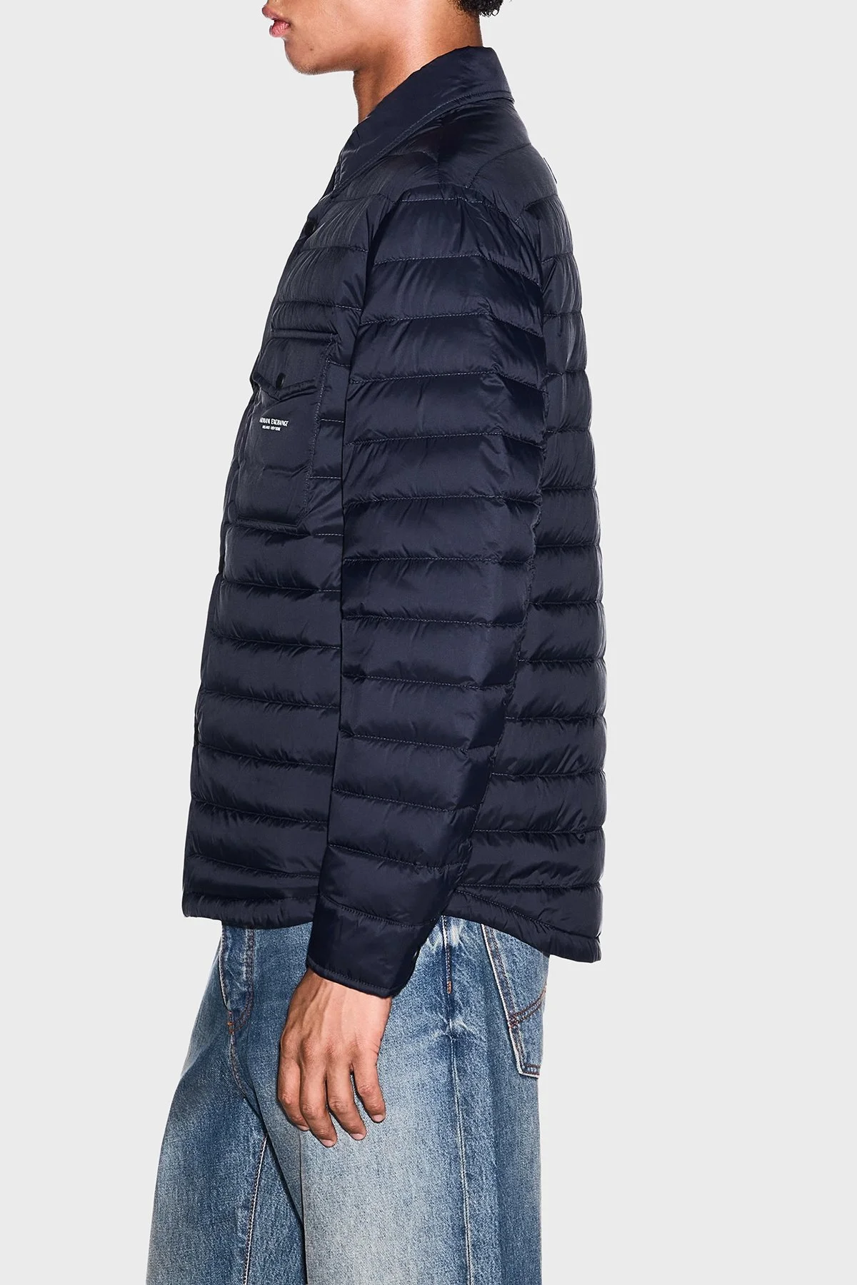 Armani Exchange Kuş Tüyü Dolgulu Klasik Yaka Kapitoneli Erkek Mont XM003317 AF16927 UB101 Lacivert - 4