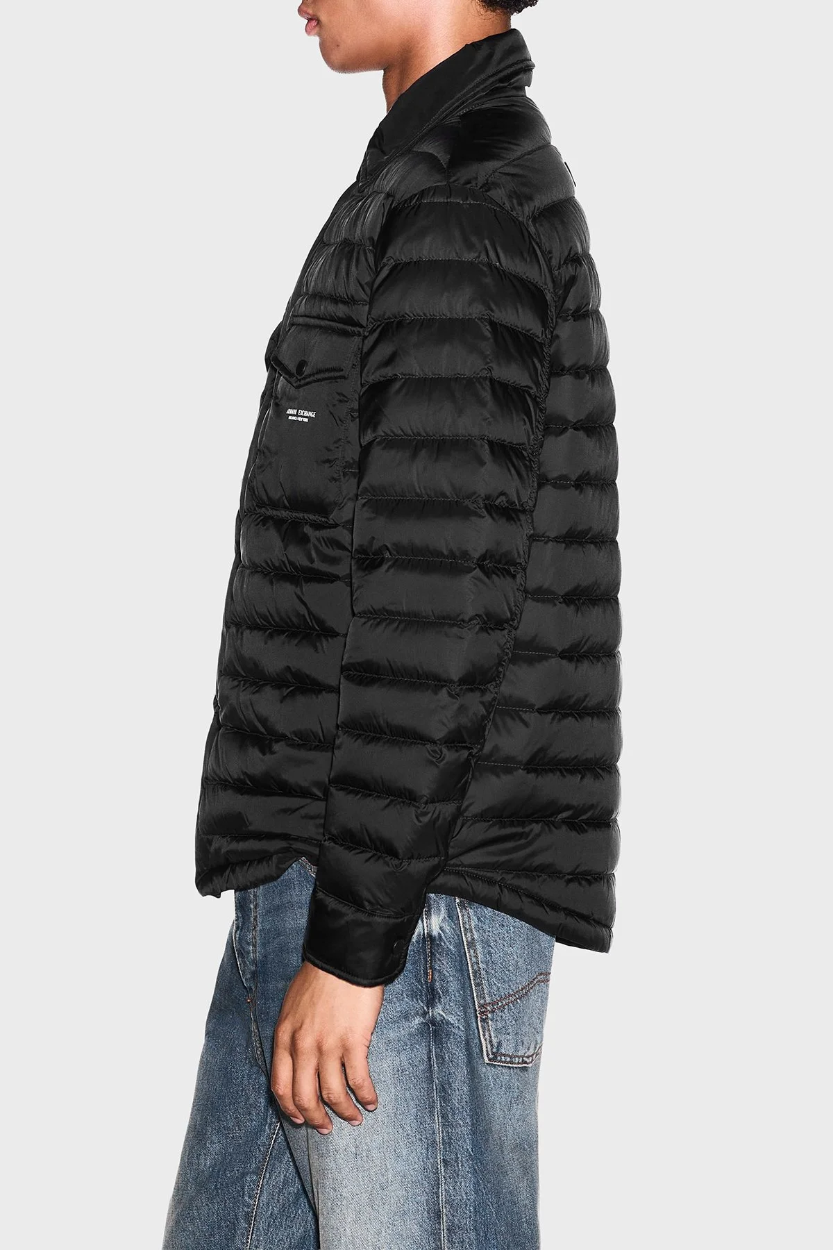 Armani Exchange Kuş Tüyü Dolgulu Klasik Yaka Kapitoneli Erkek Mont XM003317 AF16927 UC001 Siyah - 4