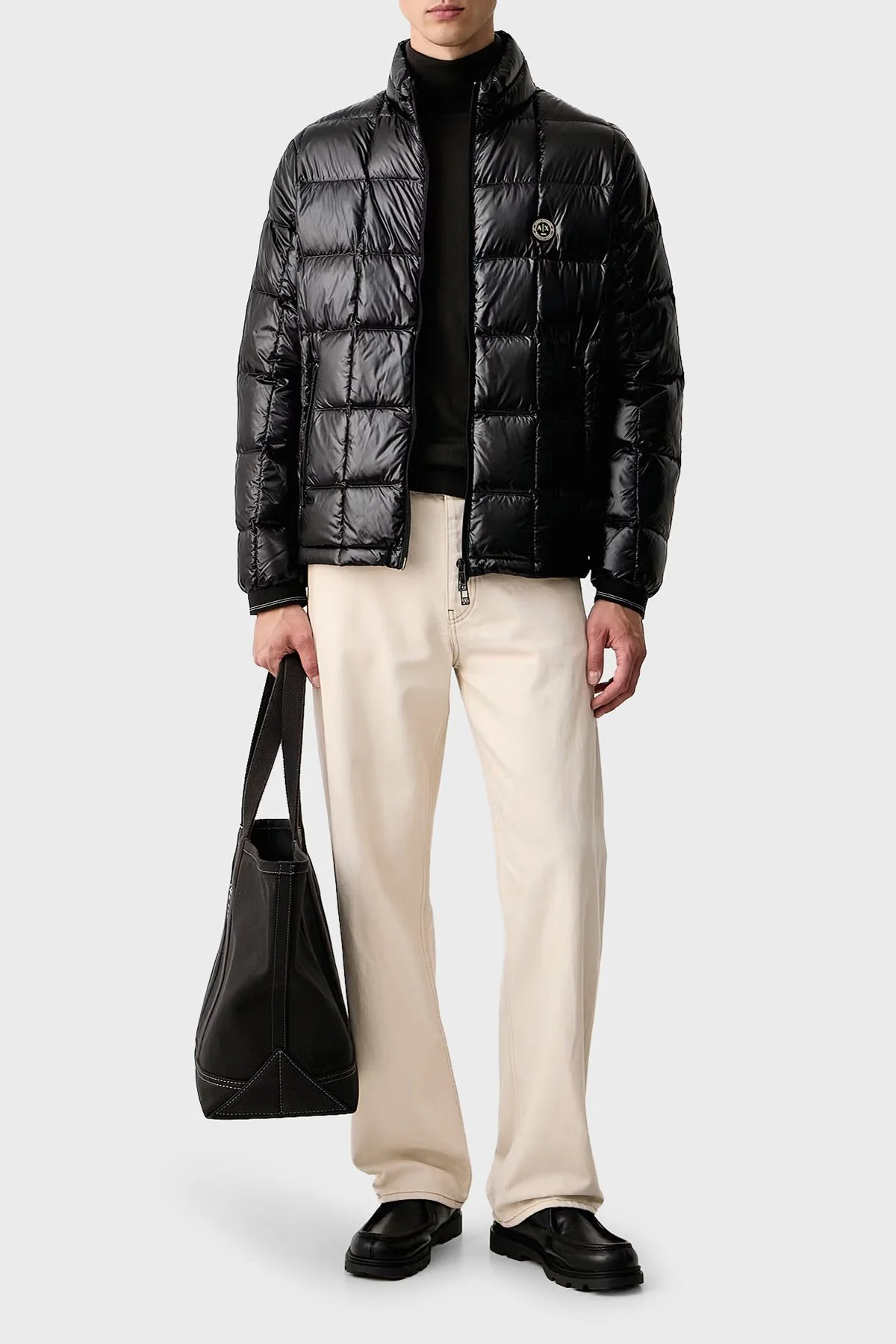 Armani Exchange Kuş Tüyü Dolgulu Regular Fit Dik Yaka Erkek Mont XM003474 AF23755 UC001 Siyah - 2